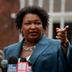 Democratic gubernatorial candidate Stacey Abrams speaks to the media during a press conference at the Israel Baptist Church as voters head to the polls during the Georgia primary on May 24, 2022, in Atlanta, Georgia.